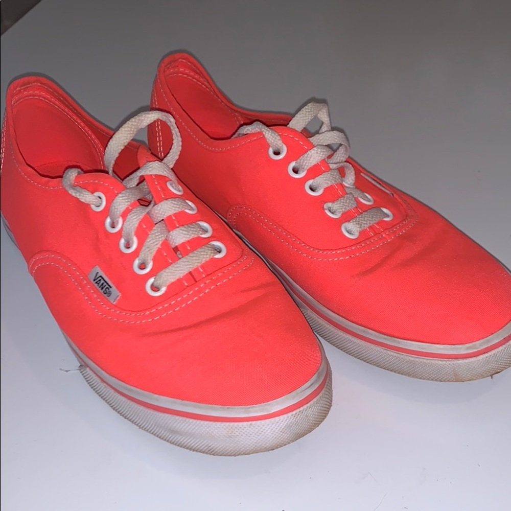 Hot Pink lace up Vans- Women’s 7 1/2